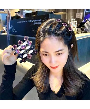 Yusier 6PCS Crystal Rhinestone Braided Hair Clips | Decorative Hair Accessories for Women - Buy Online on GoSupps.com