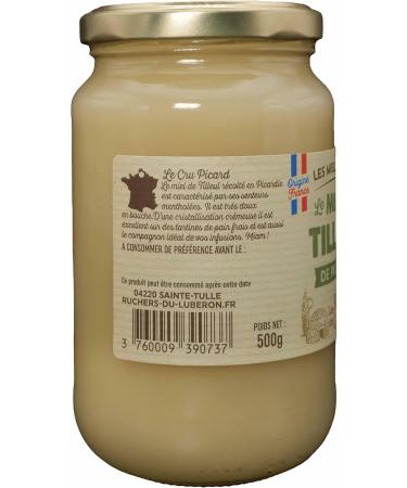 Les Ruchers du Luberon - Linden Honey 500 g - French Raw Honey from Picardy - Natural - Unpasteurized - Unfiltered - Naturally Crystallized - Buy Online on GoSupps.com