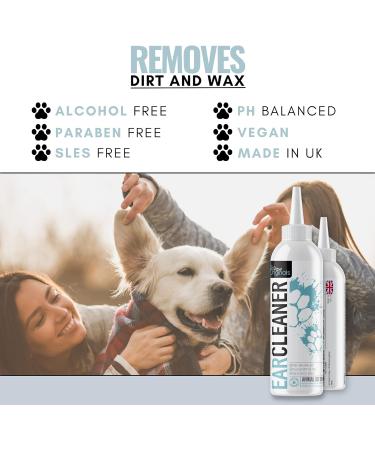 Ear Cleaner For Dogs Wash - Stop Itching Bad Ear Odour Smell & Head Shaking - Anti Viral Formula - Recommended By UK Vets - 250ML - Made In The UK - From The No 1 UK Pet Grooming Brand - Buy Online on GoSupps.com