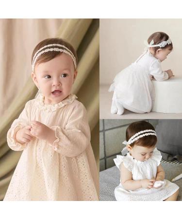 Wisebom 2 Pcs Baby Girls Flower Headbands Soft Elastic Hair Accessories for Newborns & Infants - Buy Online on GoSupps.com