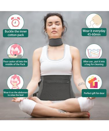 7 Pack Castor Oil Wrap Pack for Neck Waist Chest Castor Oil Liver Wrap Pack Kit Reusable Castor Oil Compress Wrap Pad Castor Oil Wrap Organic Cotton Flannel for Liver Detox Inflammation (Style 1) - Buy Online on GoSupps.com
