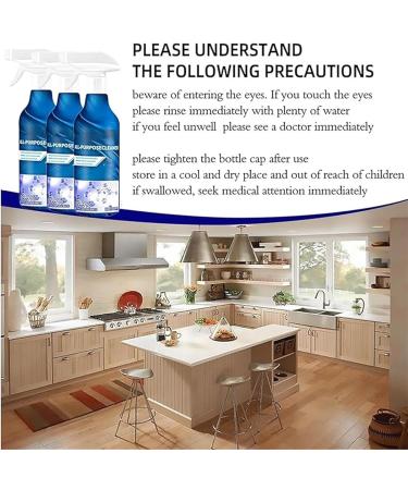 Multi Purpose Cleaner Spray Multi-Function Foam Cleaner All Purpose Deep Cleaning Spray Heavy Oil Stain Removal for Kitchen & Bathroom - Buy Online on GoSupps.com
