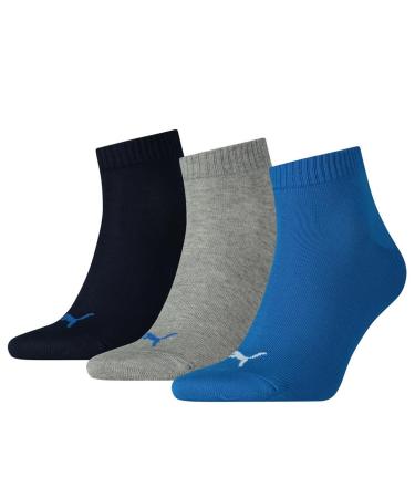 PUMA Sneakersocken 12er-Pack hellblau/weiß/navy 35-38 Blau / Grau