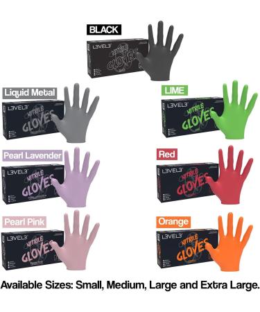 Professional Heavy Duty L3 Level 3 Nitrile Gloves - Latex Free - Large - Box of 100 Pink - Buy Online on GoSupps.com
