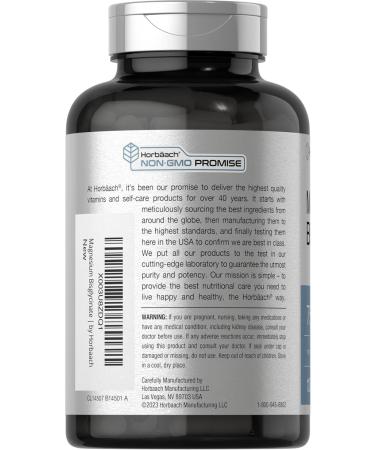 Horb ach Magnesium Bisglycinate | 120 Capsules | 750mg | Non-GMO and Gluten Free Supplement - Buy Online on GoSupps.com