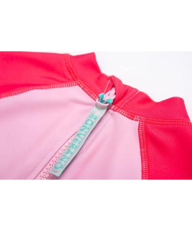 BONVERANO Baby Girls Long-Sleeve Swimsuit UPF 50+ Sun Protection | Toddler Bathing Suit 18-24 Months Pink - Buy Online on GoSupps.com