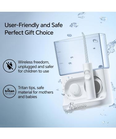 Buy M30 Dental Water Flosser - 600ML 10 Adjustable Pressure Oral Irrigator with 4 Jet Tips for Braces & Gum Care | Fast International Shipping - Buy Online on GoSupps.com