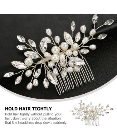 Amosfun Bridal Headwear Hair Toppers Hair Pin Hair Clip Bridal Hair Comb Hair Side Comb Wedding Headpiece Wedding Elegant Headdress Bridal Headdress Metal White Accessories Classical Bride - Buy Online on GoSupps.com