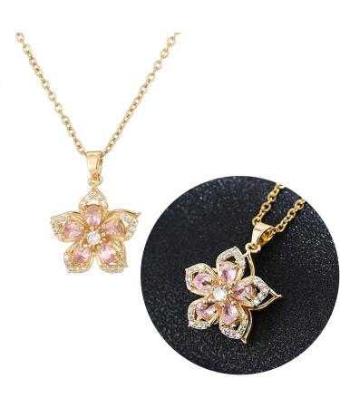 Shop Southjieling Girls' Heart Necklace - Adjustable Bauhinia-Zircon Flower Collarbone Chain | Korean Fashion for Women - Buy Online on GoSupps.com