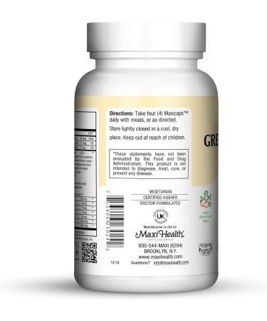 Maxi Health Green Energee Super Whole Food Blend Capsules Kosher 240 Count Unflavored 240 Count (Pack of 1) - Buy Online on GoSupps.com