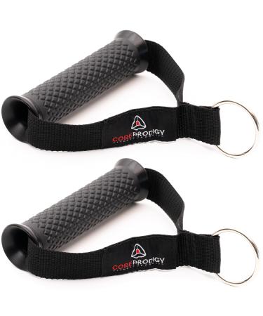 Core Prodigy Heavy Duty Exercise Handles - Grip Attachments for Cable Machine Pulleys, Gym Equipment, Resistance Bands, and Weight Lifting Standard