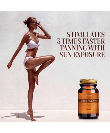Dr. Viton BRONZAN Self-Tanning Capsules 30pcs per box Get a Natural Looking Darker Bronze Tan Without Aun All Year Round 100% Organic Ingredients - Buy Online on GoSupps.com