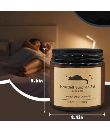 Sleep Candles Gifts for Women Scented Candles Gift Set for Anxiety Relaxation Gifts for Women Gift for Mom Friends and Loved Ones Ideal for Valentine's Day Birthdays 2 Piece Set + Eye Mask - Buy Online on GoSupps.com