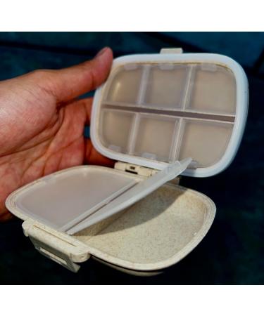 Travel Pill Organizer Case - Beige | Organize Your Medications On-the-Go | International Shipping Available - Buy Online on GoSupps.com