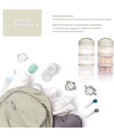 Termichy Stackable Milk Powder Dosing Box Pack of 2 (Warm Grey) - Buy Online on GoSupps.com