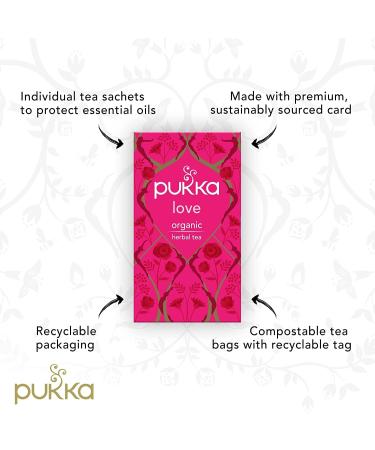 Pukka Love Rose and Chamomile Tea - 20 Bags - Buy Online on GoSupps.com
