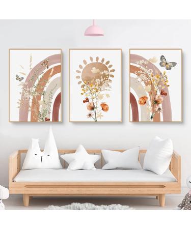 Herfair 3er Set Kinderzimmer Deko Rainbow Sunflower & Butterfly Poster Bilder | M dchenzimmer Dekoration (30x40cm) - Buy Online on GoSupps.com