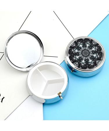 Portable 3 Compartment Pill Box - Glowing Heart Design | Travel Medicine Organizer for Purse & Pocket - Buy Online on GoSupps.com