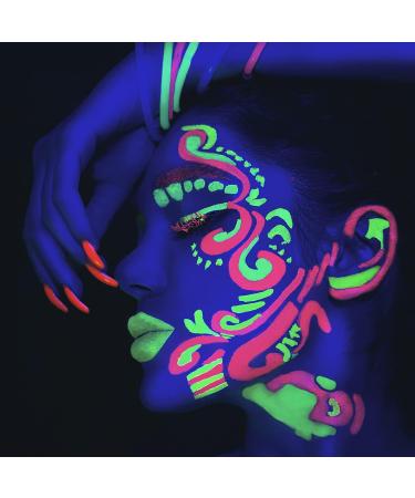 Wismee UV Neon Blue Face Paint Stick for Halloween Special Effect - Non-Toxic Oil Based Body Paint Stick - High Pigmented Makeup Crayons in Blue (UV) - Buy Online on GoSupps.com