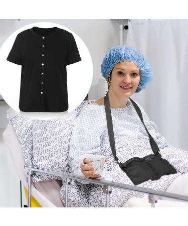 Mastectomy Recovery Shirt Set - 3 Pcs Surgical Drainage Pouch Post Surgery Support Kit for Women - Buy Online on GoSupps.com