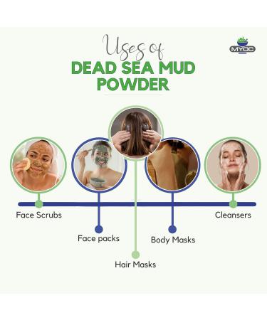 Dead Sea Mud Powder 227g | Cosmetic Grade for Skin & Hair Care | DIY Face Scrub & Hair Masks - Buy Online on GoSupps.com