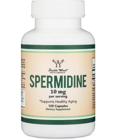 Spermidine Supplement (10mg of 99% Spermidine 3HCL - Third Party Tested) 120 Capsules - Over 100x More Potent Than Wheat Germ Extract for Cell Membrane Telomere Health and Aging by Double Wood - Buy Online on GoSupps.com