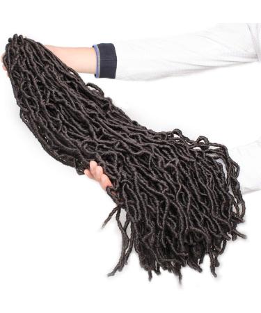 Xtrend 24 Inch 2 Packs Dark Brown Nu Faux Locs Crochet Hair | Pre-looped Gypsy Locs Braids Extension - 18 Strands 4# 24 Inch - Buy Online on GoSupps.com