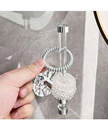 Samuliy Adhesive Scrunchie Holder | Acrylic Wall Hooks Hair Ties & Scrunchie Storage | Adhesive Hairband Tie Organizer Hair Accessories Organizer For Bath Balls Bracelets Bows - Buy Online on GoSupps.com