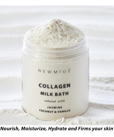 Coconut Collagen Milk Bath Soak Powder - Vanilla Jasmine Luxury Spa Bubble Bath Salts for Women | Moisturizing & Relaxing Mother's Birthday & Christmas Gifts - Buy Online on GoSupps.com
