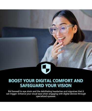 Xfeel Anti Blue Light Glasses | Fit Over Prescription Glasses for Computer Gaming TV Phone & Reading - Clear Frame - Buy Online on GoSupps.com