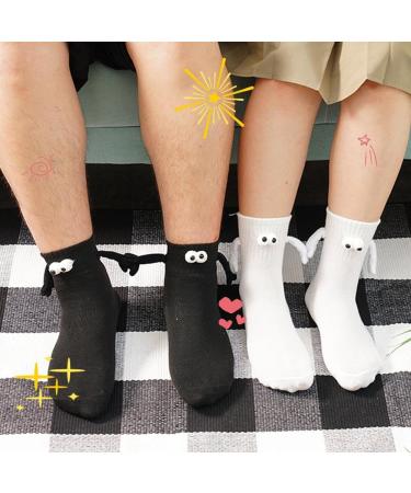 Novelty Magnetic 3D Couple Socks - Funny Holding Hands Design, One Size Black - Buy Online on GoSupps.com