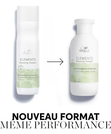 Wella Professionals Elements Gentle Regenerating Shampoo Sulfate and Silicone Free for All Hair Types - Leaves Hair Soft and Shiny with Aloe Vera 250ml - Buy Online on GoSupps.com