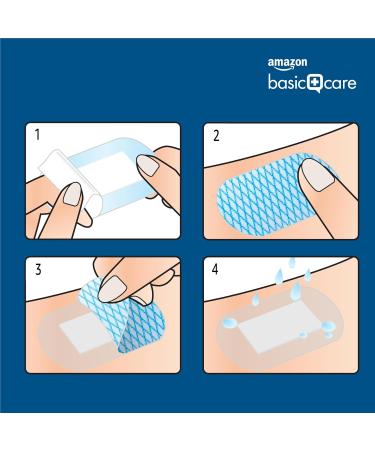 Amazon Basic Care Waterproof Plasters - Transparent Second Skin High Protection 35 Pieces Per Pack - International Shipping Available - Buy Online on GoSupps.com