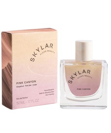 Skylar Pink Canyon Eau de Perfume - Hypoallergenic Perfume for Women & Men Vegan & Safe for Sensitive Skin - Woody Citrus Perfume with Notes of Grapefruit Pink Salt & Cedar - 1.70 Fl Oz (Pack of 1)