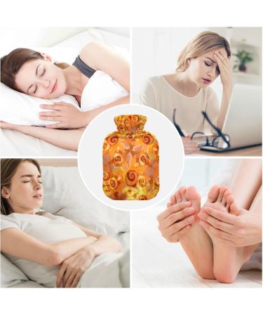 Sunflower Swirls Hot Water Bottle - 2L Large with Soft Fleece Cover | Ideal for Hot & Cold Compresses - International Shipping - Buy Online on GoSupps.com