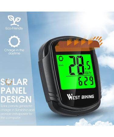 Buy ICOCOPO Solar-Powered Wireless Bicycle Computer - Waterproof LCD Backlight Multifunctional Tacho & Mileage Counter for Ultimate Cycling Performance - Buy Online on GoSupps.com