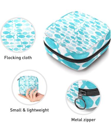 Womens Bonds Storage Pockets Stillpad Halter - Blue Whales Portable Period Kit Bag | Feminine Product Organizer for Girls - Buy Online on GoSupps.com