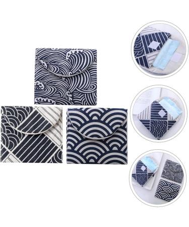 3-Piece Set Storage Bags for Women's Bandages | Menstrual & Breastfeeding Holders | High Capacity Fabric Organizers in Assorted Colors - 14x12cm - Buy Online on GoSupps.com