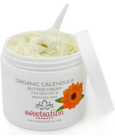 Organic Calendula Baby Butter Cream for Dry Irritated Skin - 4oz | Sweetsation Therapy YUNASENCE | With Avocado & Vitamin E - Buy Online on GoSupps.com