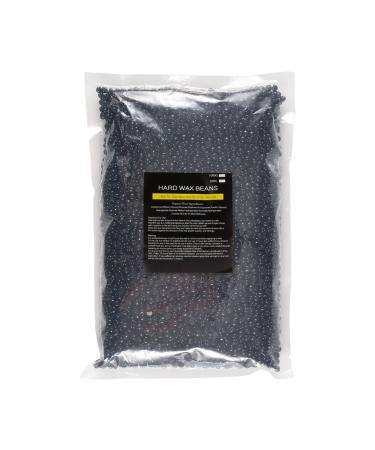 1000 g of professional stepless hair removal wax pearls natural vegetable hard wax pearls for face full body legs armpits bikini pearl wax beans (black)