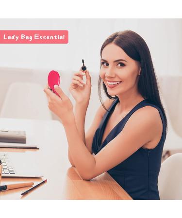 24 Pieces Mini Folding Compact Mirror for Women Girls - Portable Round Pocket Makeup Mirror for Travel and Daily Use - 2 Colors (Black, Pink) - Buy Online on GoSupps.com