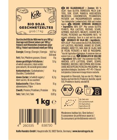 Buy KoRo Coarse Organic Soya Strips 1kg - Premium Vegan Protein for International Shipping - Buy Online on GoSupps.com