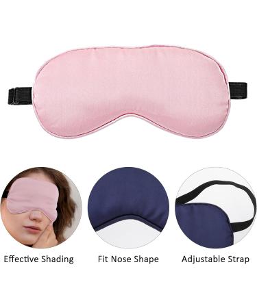 Buy Silk Eye Masks for Sleep - Adjustable Strap 3 Pack Soft Satin Sleep Masks for Women & Men | Travel Blackout Eye Cover - Buy Online on GoSupps.com