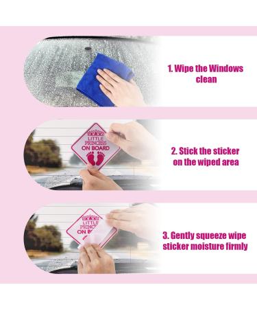 Savita 2pcs Baby Bumper Sticker - Little Princess on Board Car Sign - Pink Baby Car Safety Warning for Various Vehicles - Buy Online on GoSupps.com