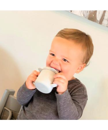 RAZBABY Oso-Cup Silicone Sippy Cup with Straw 6.5 Oz | BPA-Free Toddler Trainer Cup | Easy-to-Clean, Travel-Friendly | Dishwasher & Microwave Safe | Blue - Buy Online on GoSupps.com