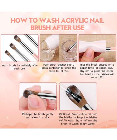 Premium Size 10 Acrylic Brush for Nail Art - Perfect Nail Brush for Acrylic Powder & Acrylic Nails - #10 Pink - Buy Online on GoSupps.com