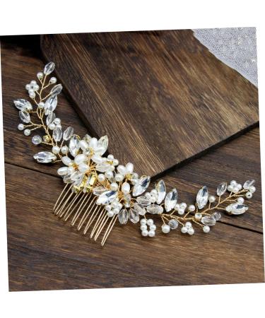DOITOOL Hair Comb for Bride Wedding Hair Barrette Flower Pearl Comb Bridesmaid Hair Clips Bridal Hair Clips Rhinestone Hair Comb Bridal Hair Comb Clip Wedding Hair Comb Accessories Dress - Buy Online on GoSupps.com
