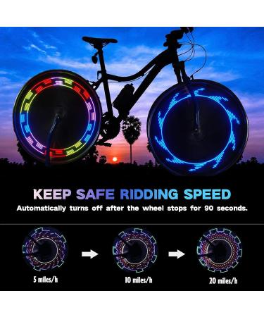 Tandarui LED Bicycle Wheel Lights - Waterproof Bike Spoke Reflector | Black 32 LED - Bicycle Accessories - Buy Online on GoSupps.com