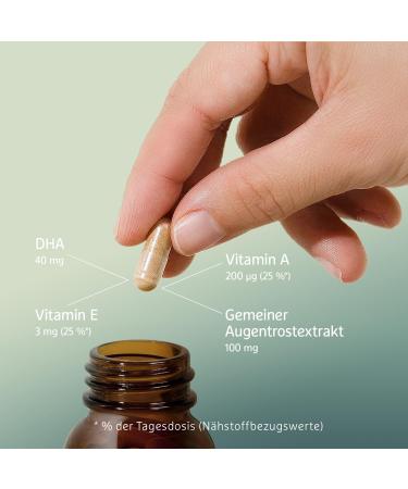 Effective Nature EyeVital Complex - 30 Vegan Capsules with Lutein Zeaxanthin & DHA from Algae Oil for Normal Eyesight - No Synthetic Additives - Buy Online on GoSupps.com