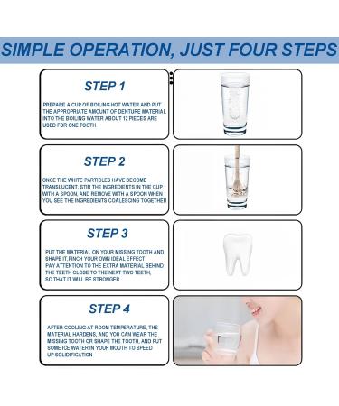 Lunaanda Dental filling set 30 ml cement for teeth repair granules for false teeth temporary filling and repair of broken teeth - Buy Online on GoSupps.com